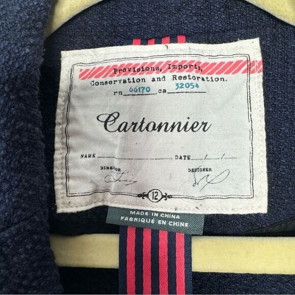 Anthropologie Cartonneir navy blazer size 12 - Picture 3 of 5